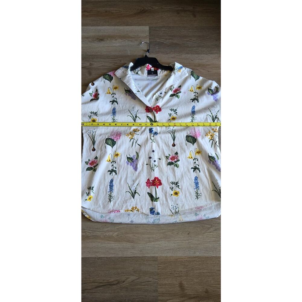 Women's Tuckernuck Floral Lightweight Designer Summer Y2K Blouse Size S - Picture 13 of 14